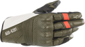 ALPINESTARS Kei Gloves - Forest/Black/White/Fluo Red - Large 3566221-6123-L