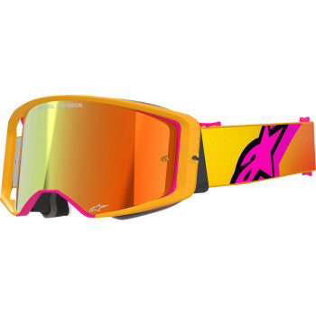 ALPINESTARS GOGGLES Supertech Goggle - Corp - Yellow/Pink - ABS Vision - Red Mirror 5100325-5023 - Goggles