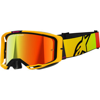 ALPINESTARS GOGGLES Vision 8 Goggle - Corp - Yellow/Pink - Red Mirror 5101625-5023 - Goggles