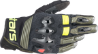 ALPINESTARS Halo Gloves - Forest Black/Fluo Yellow - XL 3504822-6085-XL - Gloves