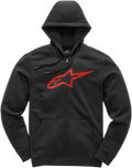 ALPINESTARS Ageless 2 Zip Hoodie - Black/Red - Large 1038530521030L