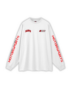 MARC MARQUEZ WHEELIE MM93 OVERSIZED LONG SLEEVE WHITE SHIRT
