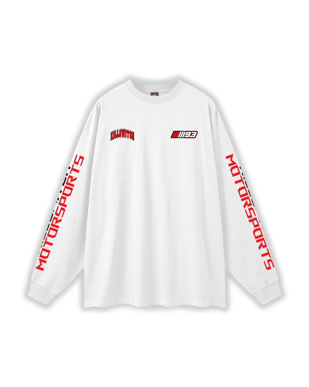 MARC MARQUEZ WHEELIE MM93 OVERSIZED LONG SLEEVE WHITE SHIRT