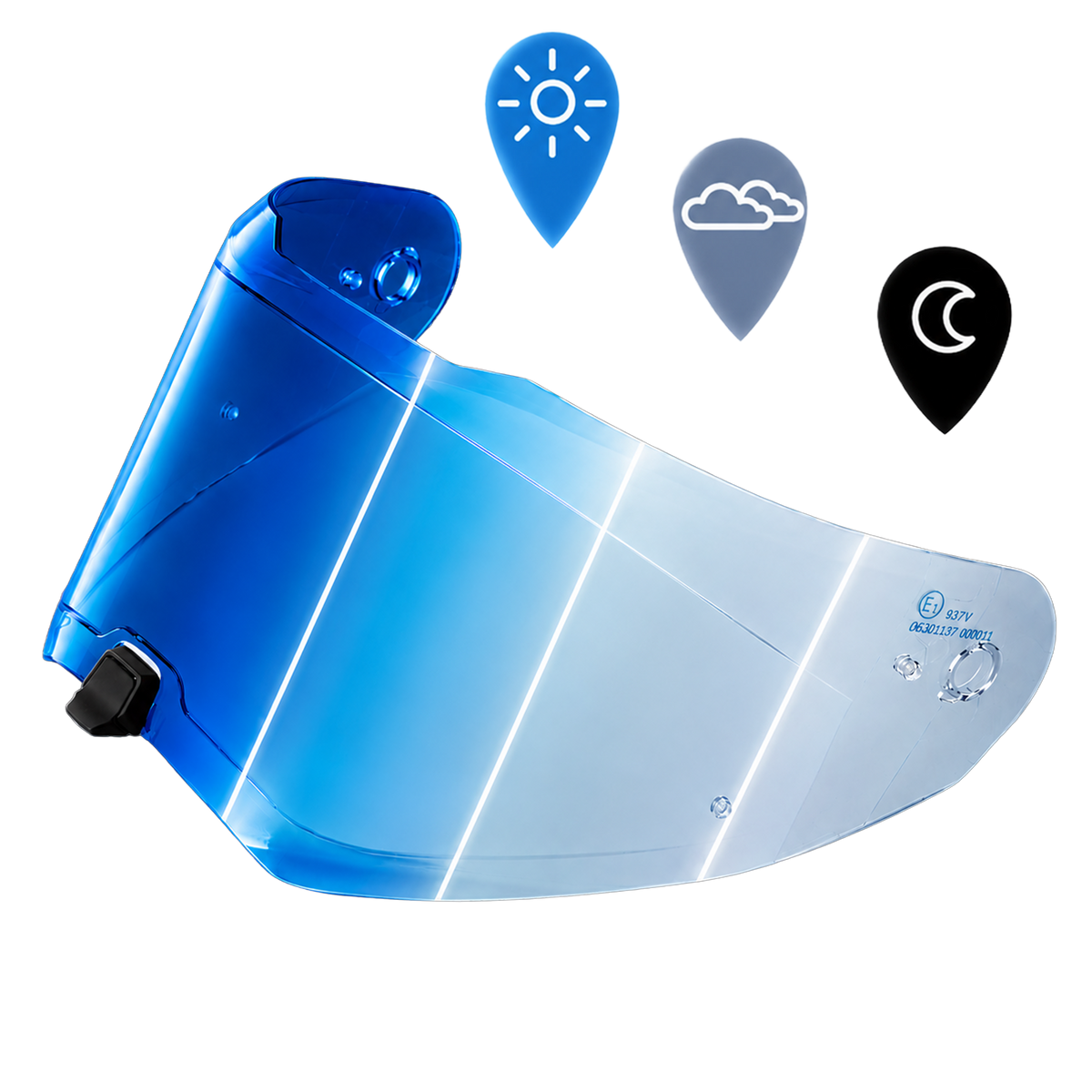 Legacy Shield Outer- Photochromic Blue