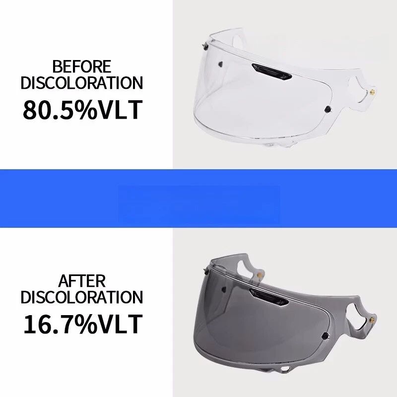 Photochromic Visor for ARAI RX7X / CORSAIR X / RAPIDE NEO / XD VAS V / ASTRO GX / QUANTUM X / SIGNET X / CHASER X  / QUANTIC / PROFILE V CONCEPT X / CONTOUR X / REGENT X / VECTOR X Pinlock-Ready Face Shield