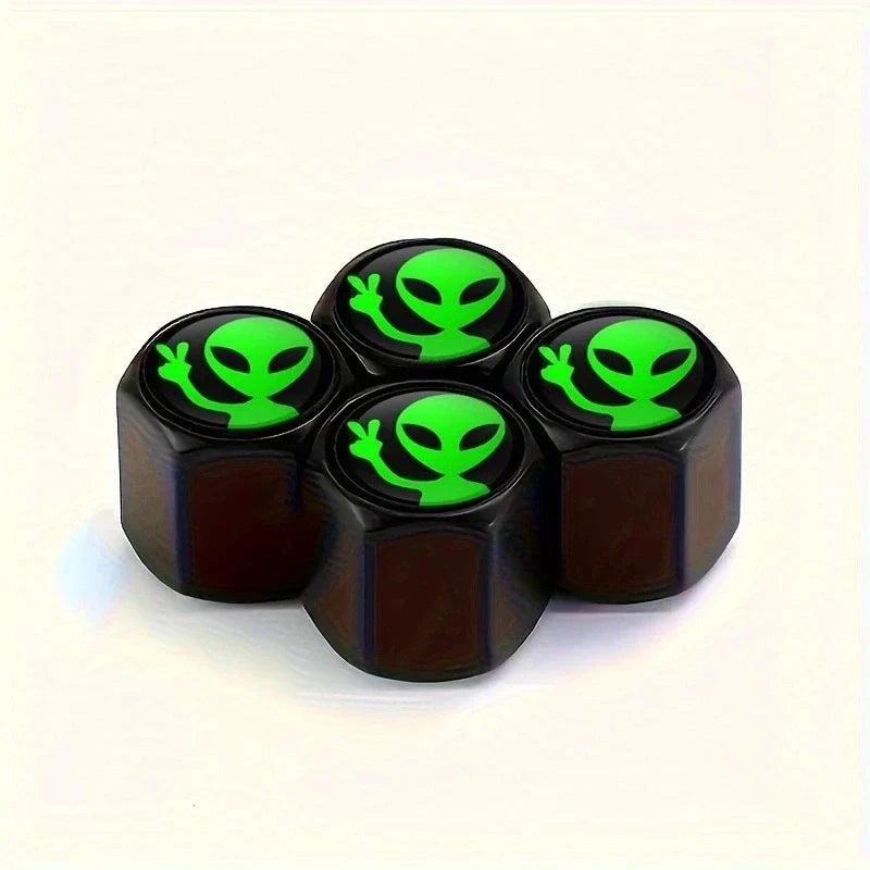 4PCS Aluminium Valve Stem Caps