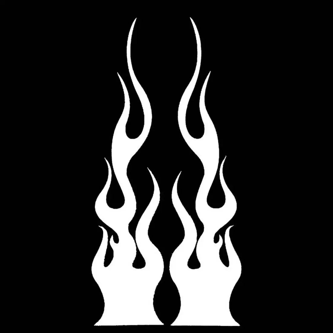 2Pcs/Set Flame Skulls Decals Motorcycle