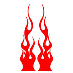 2Pcs/Set Flame Skulls Decals Motorcycle
