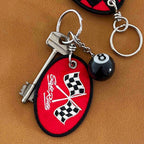 METALIZE™ Vintage Motorcycle Handmade Embroidered Keychain