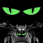 2 Reflective Devil's Eye stickers for motorcycle - improves night visibility and safety, durability, and fashion
