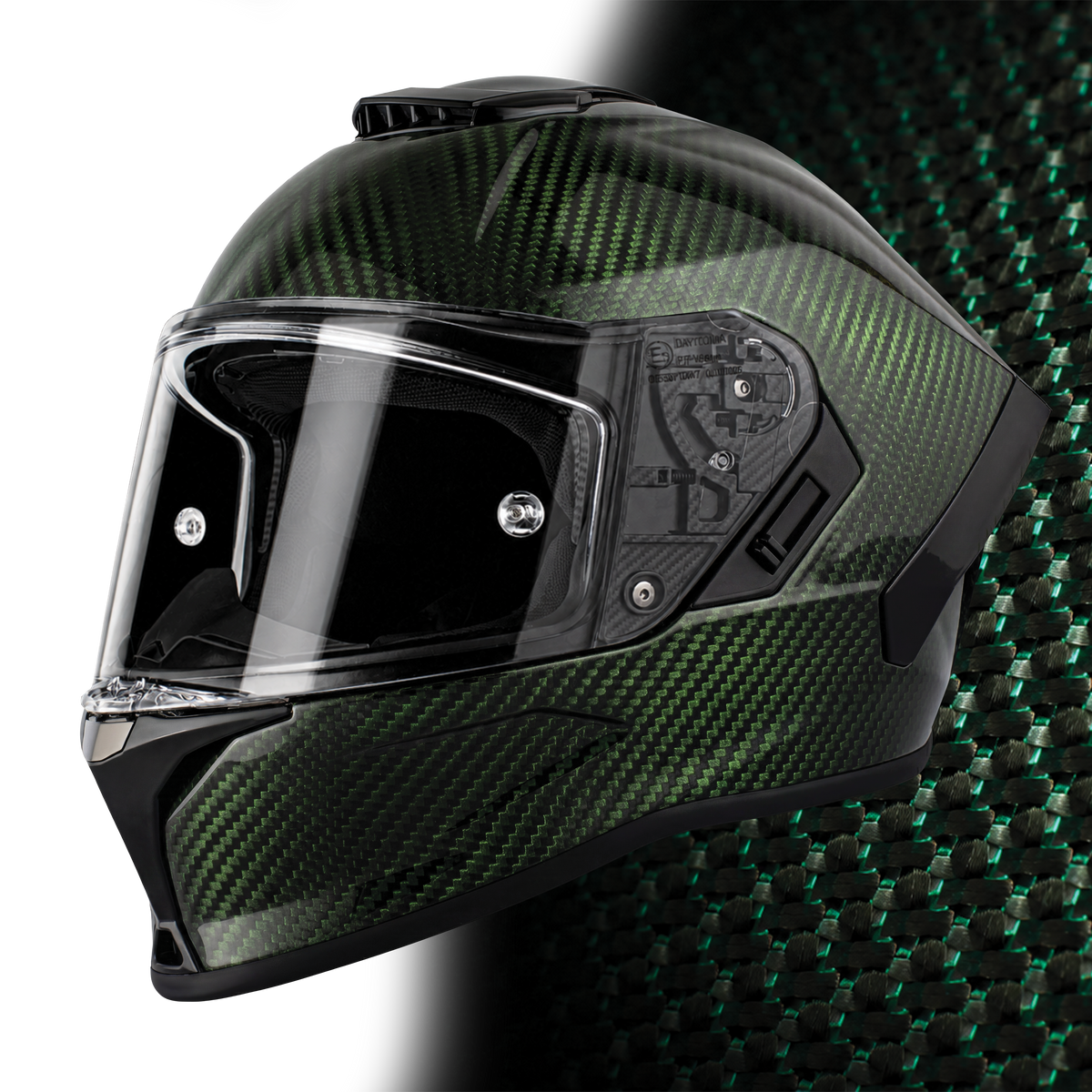 D.O.T. & ECE Daytona Viper- Green Carbon Fiber