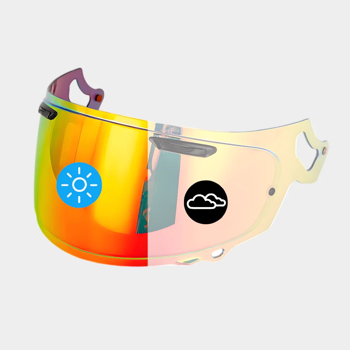 Visors for ARAI VAS-V RX7X - Red Photochromic (Transition Lens)