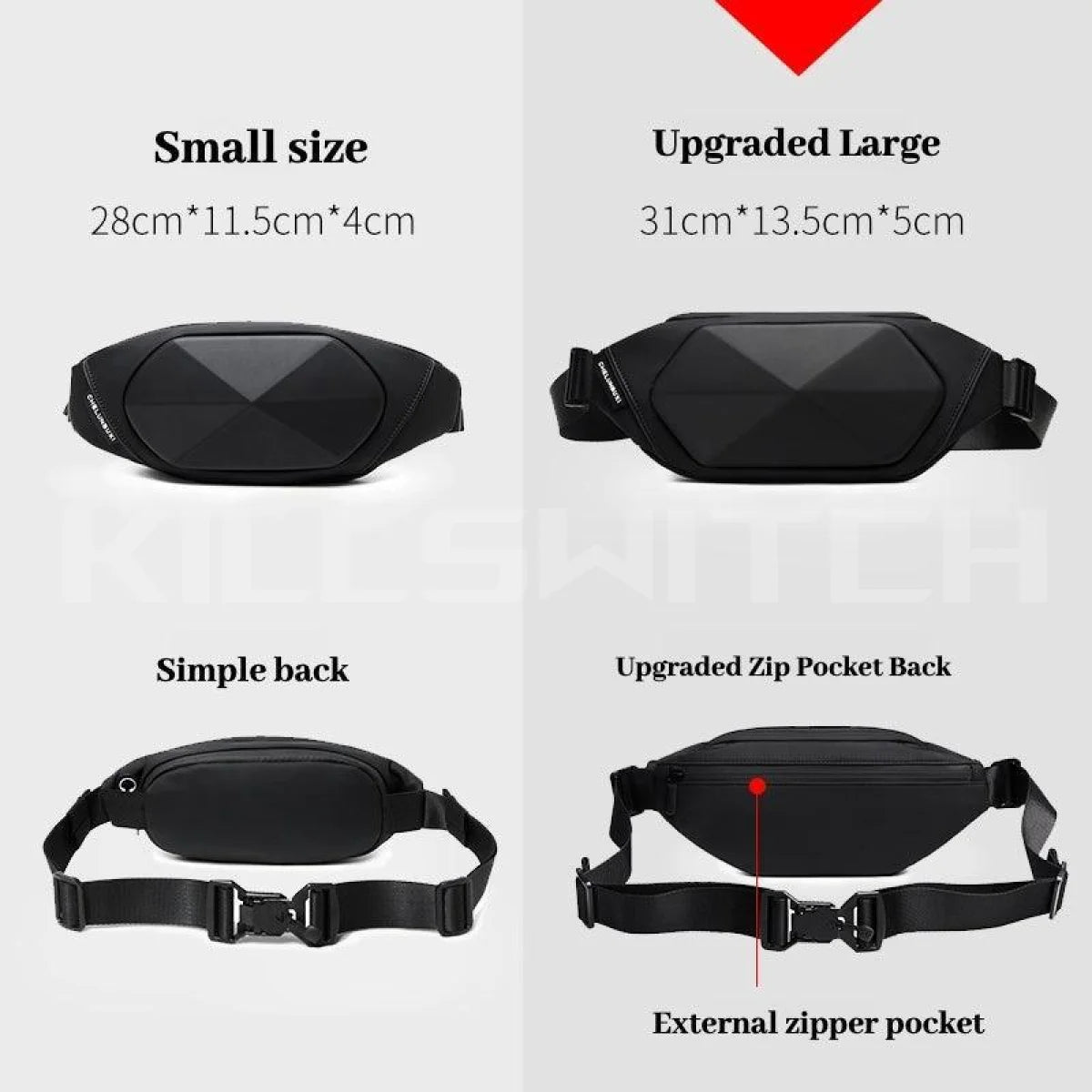 ALBERS™ Black Knight Motorcycle Chest Bag - L - motorcycle bags