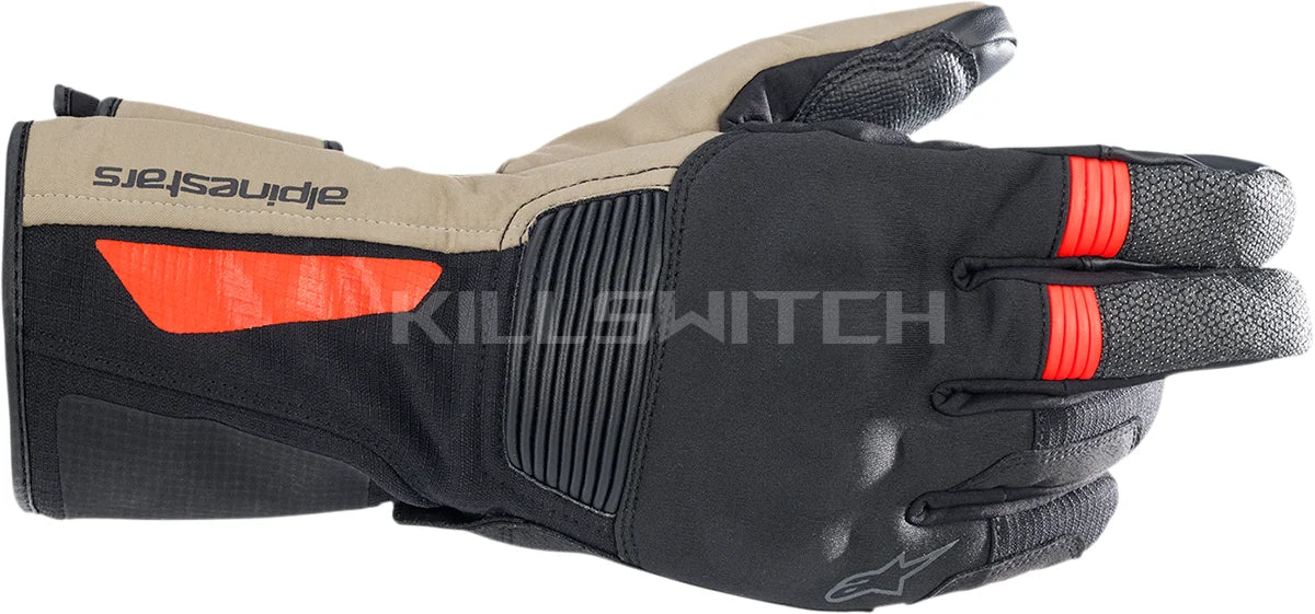 ALPINESTARS Denali Aerogel Drystar® Gloves - Black/Dark Khaki/Fluo Red - 2XL 3526922-1853-2X - Gloves
