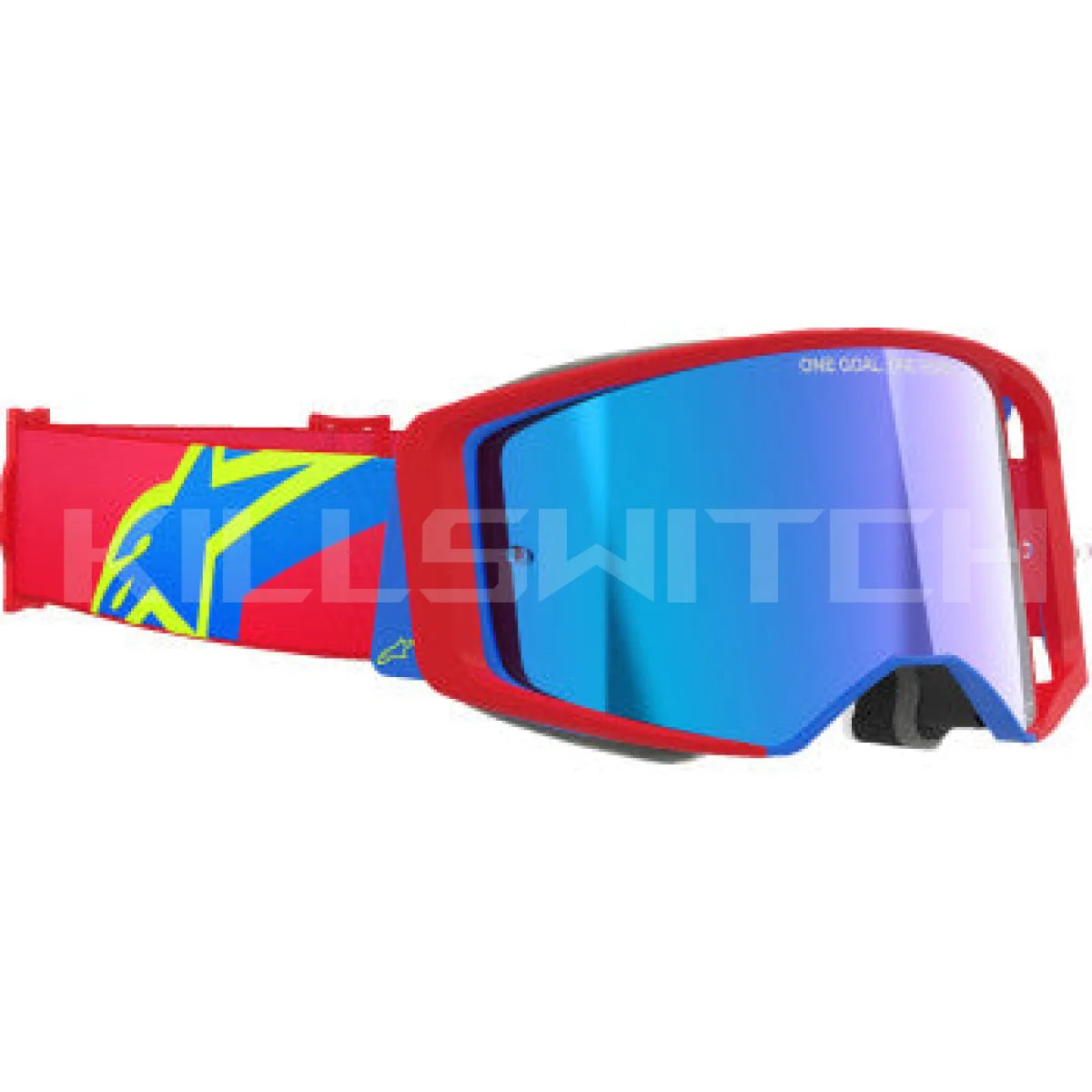 ALPINESTARS GOGGLES Supertech Goggle - Corp - Red/Blue - ABS Vision - Blue Mirror 5100325-3055 - Goggles