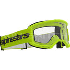 ALPINESTARS GOGGLES Vision 3 Goggle - Wordmark - Yellow - Clear Lens 5103325-5038