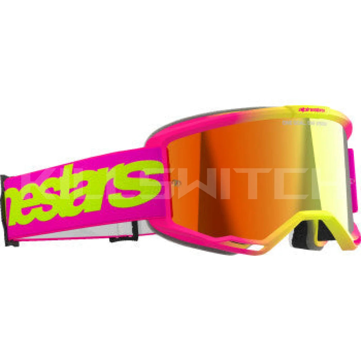 ALPINESTARS GOGGLES Vision 5 Goggle - Wordmark - Pink/Yellow Fluo - Red Mirror 5102425-3085 - Goggles