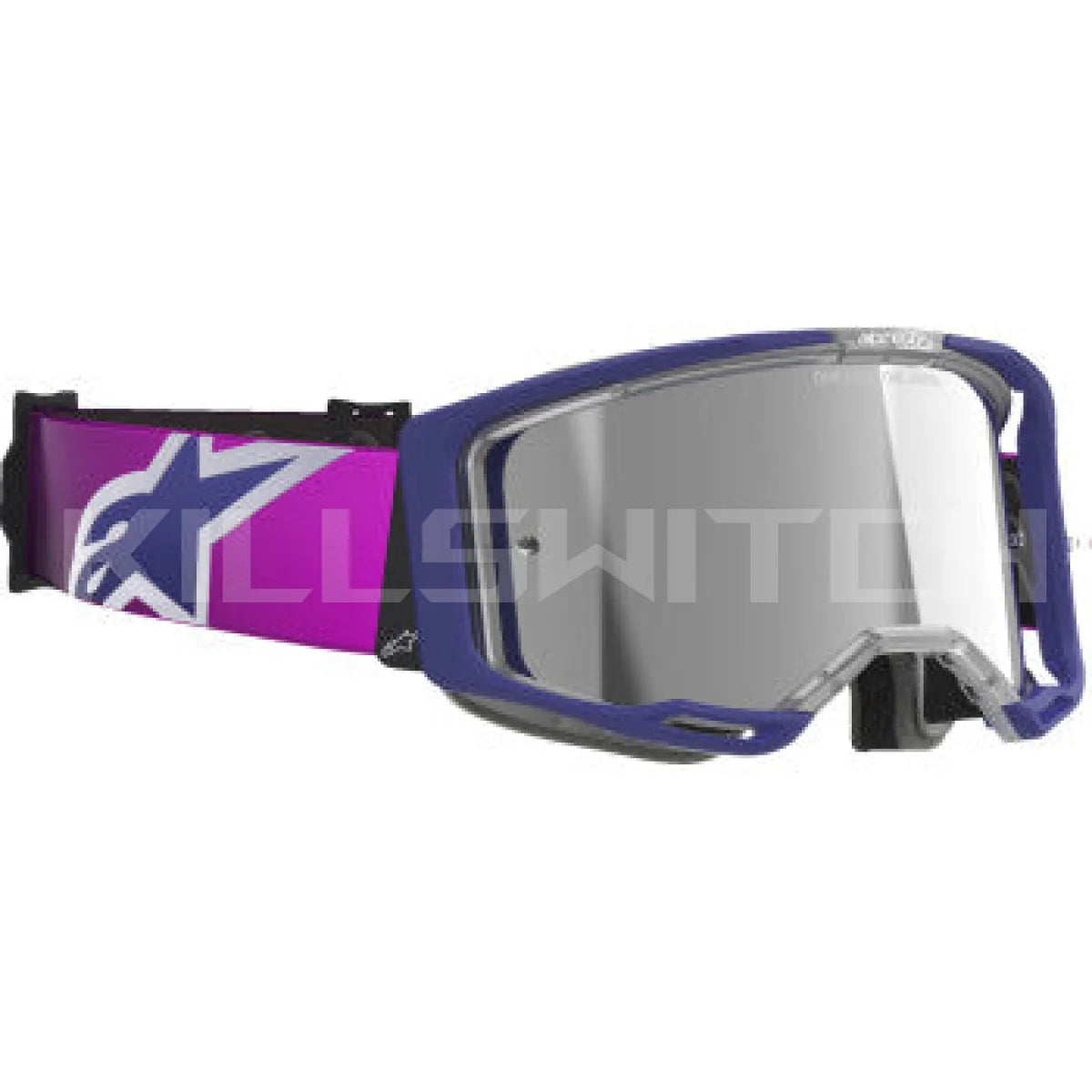ALPINESTARS GOGGLES Vision 8 Goggle - Corp - Purple/Light Gray - Silver Mirror Lens 5101625-3153