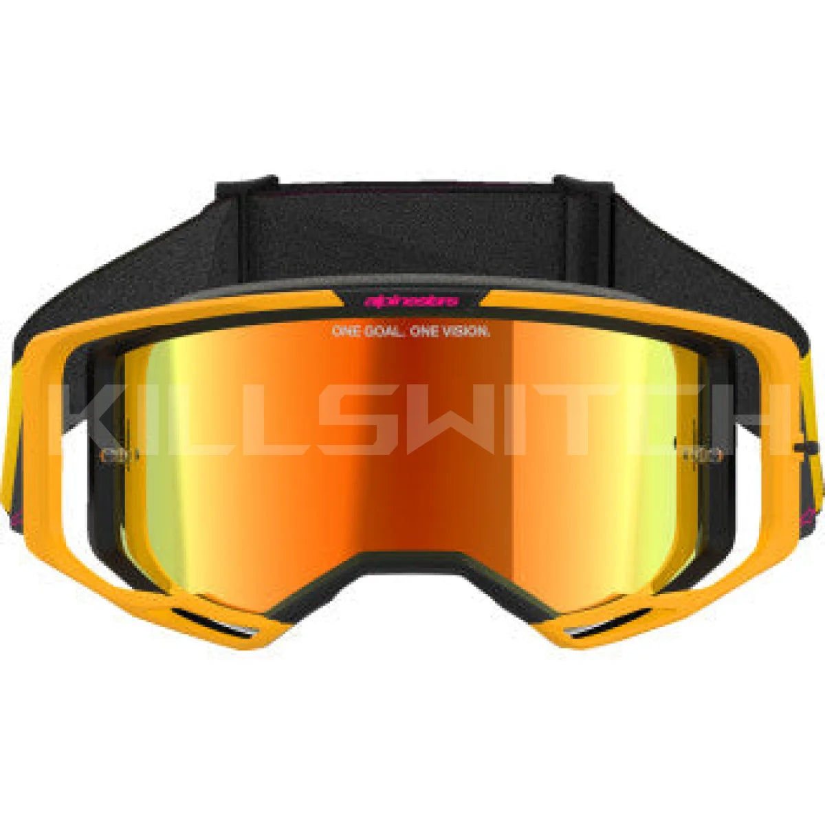 ALPINESTARS GOGGLES Vision 8 Goggle - Corp - Yellow/Pink - Red Mirror 5101625-5023 - Goggles