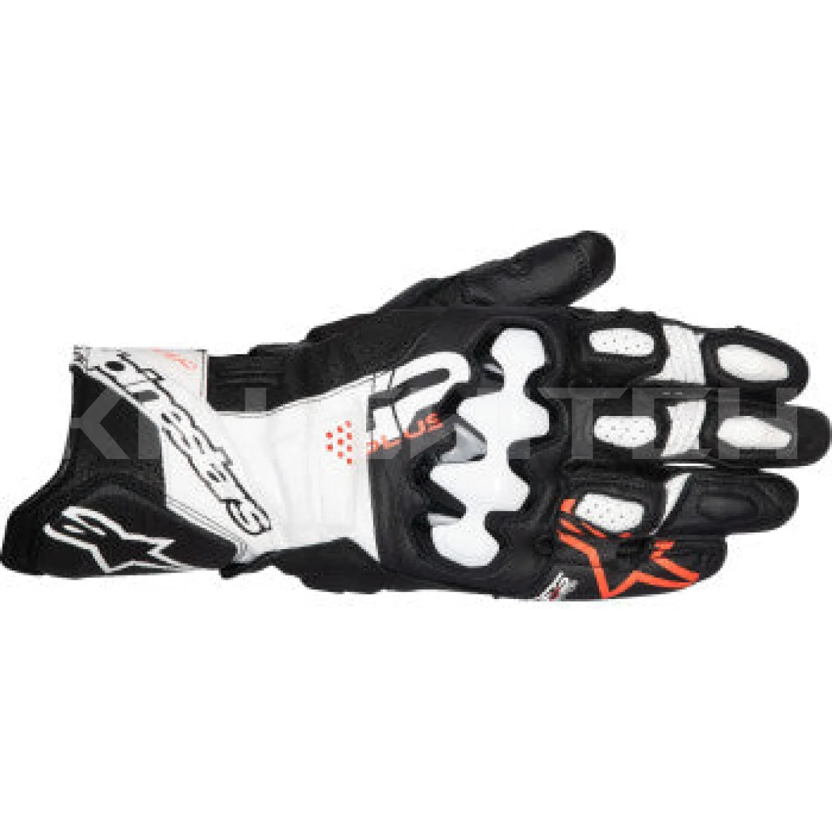ALPINESTARS GP Plus R V3 Leather Gloves - Black/White/Fluo Red - 2XL 3550825-1231-2X - Gloves