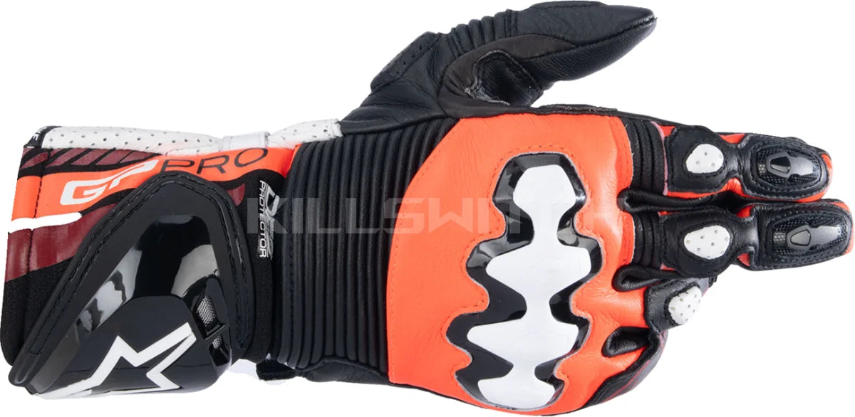 ALPINESTARS GP Pro R4 Gloves - Black/Fluo Red/White - Medium 3556724-1321-M - Gloves