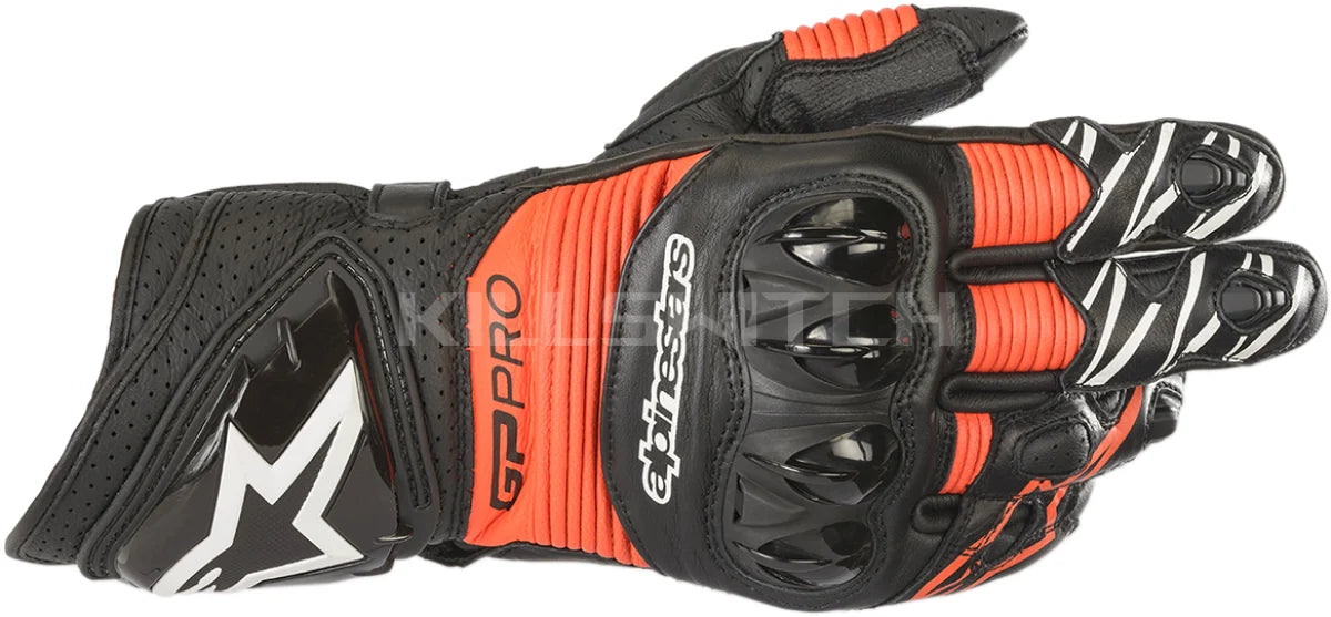 ALPINESTARS GP Pro RS3 Gloves - Black/Fluo Red - XL 3556922-1030-XL - Gloves