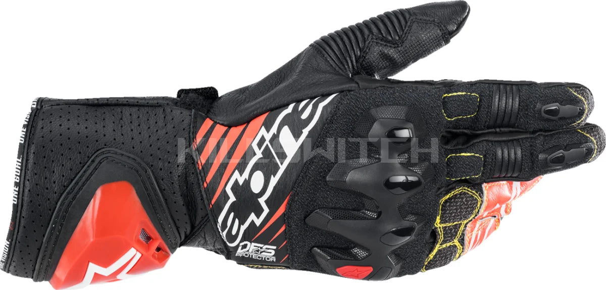 ALPINESTARS GP Tech V2 S Gloves - Black/White/Fluo Red - 2XL 3556422-1231-2X - Gloves