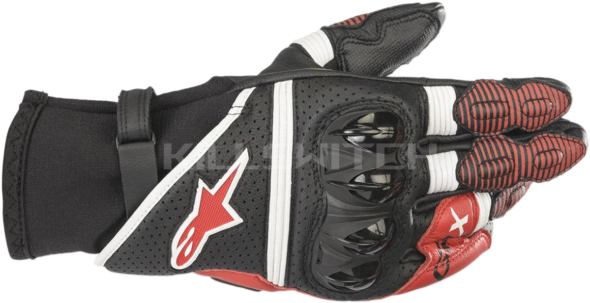 ALPINESTARS GPX V2 Gloves - Black/White/Bright Red - 3XL 3567219-13043XL - Gloves