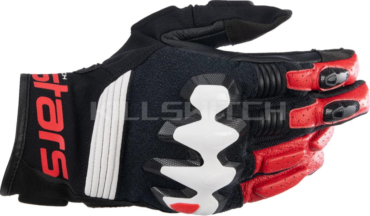 ALPINESTARS Halo Gloves - Black/White/Bright Red - Large 3504822-1304-L - Gloves