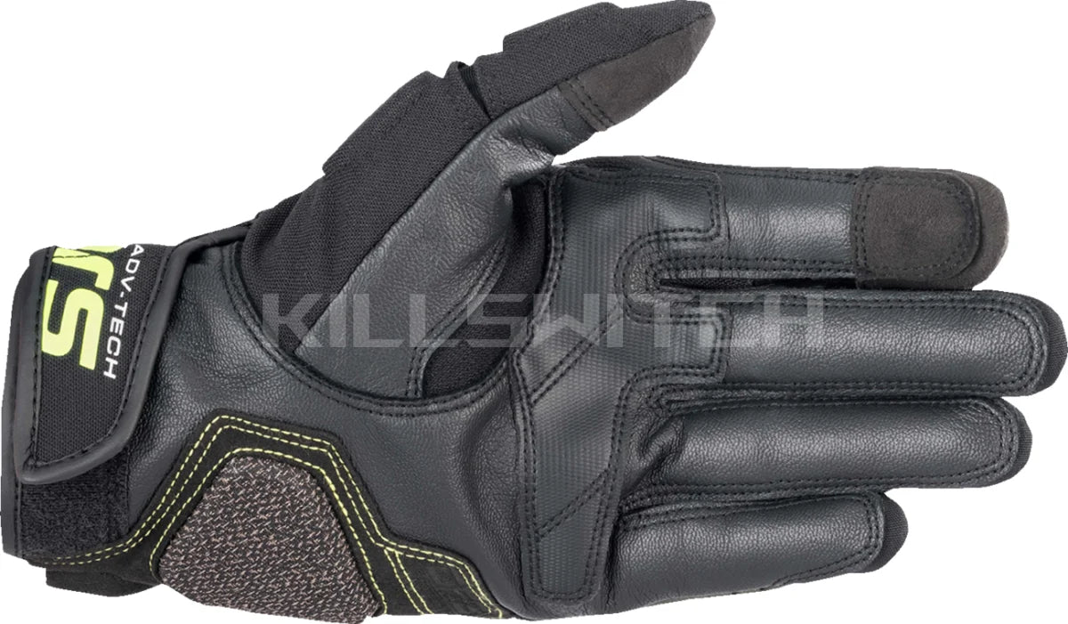 ALPINESTARS Halo Gloves - Forest Black/Fluo Yellow - Large 3504822-6085-L - Gloves