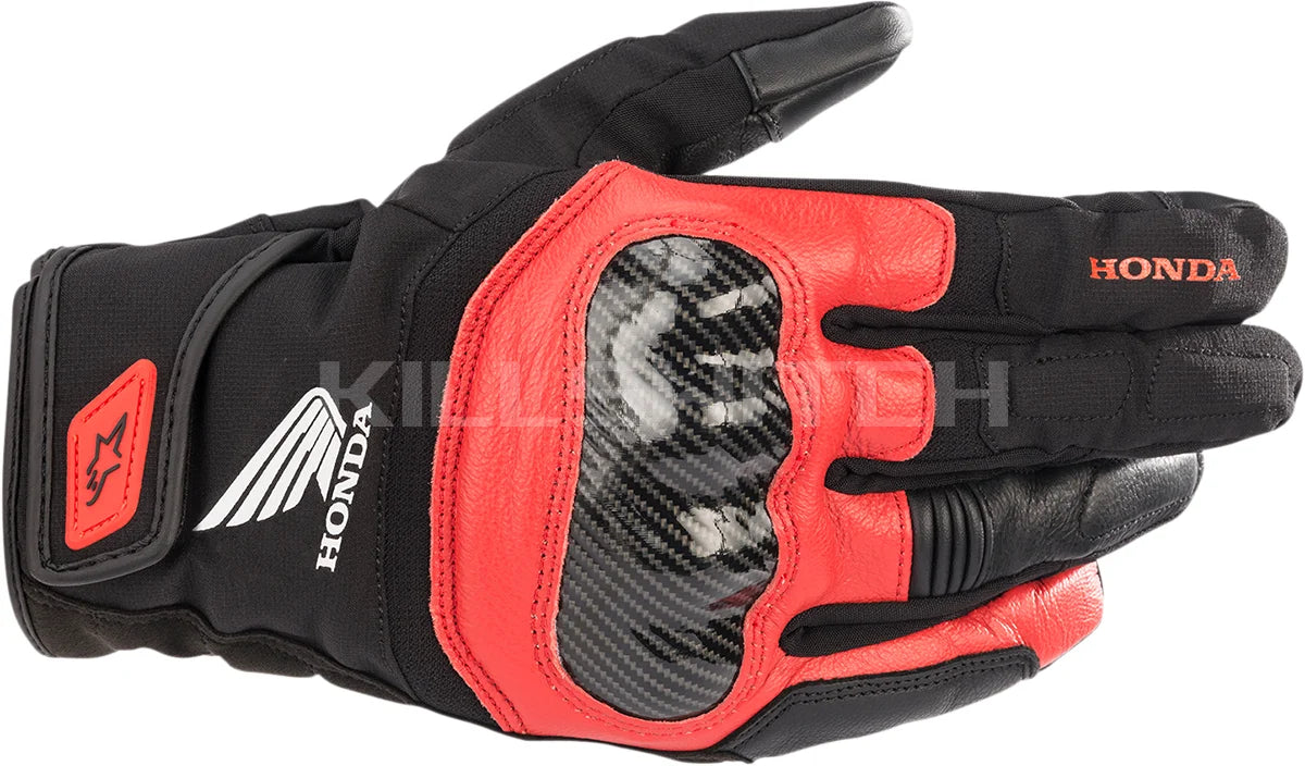 ALPINESTARS Honda SMX Z Drystar® Gloves - Black/Bright Red - 2XL 3527321-1303-2X - Gloves