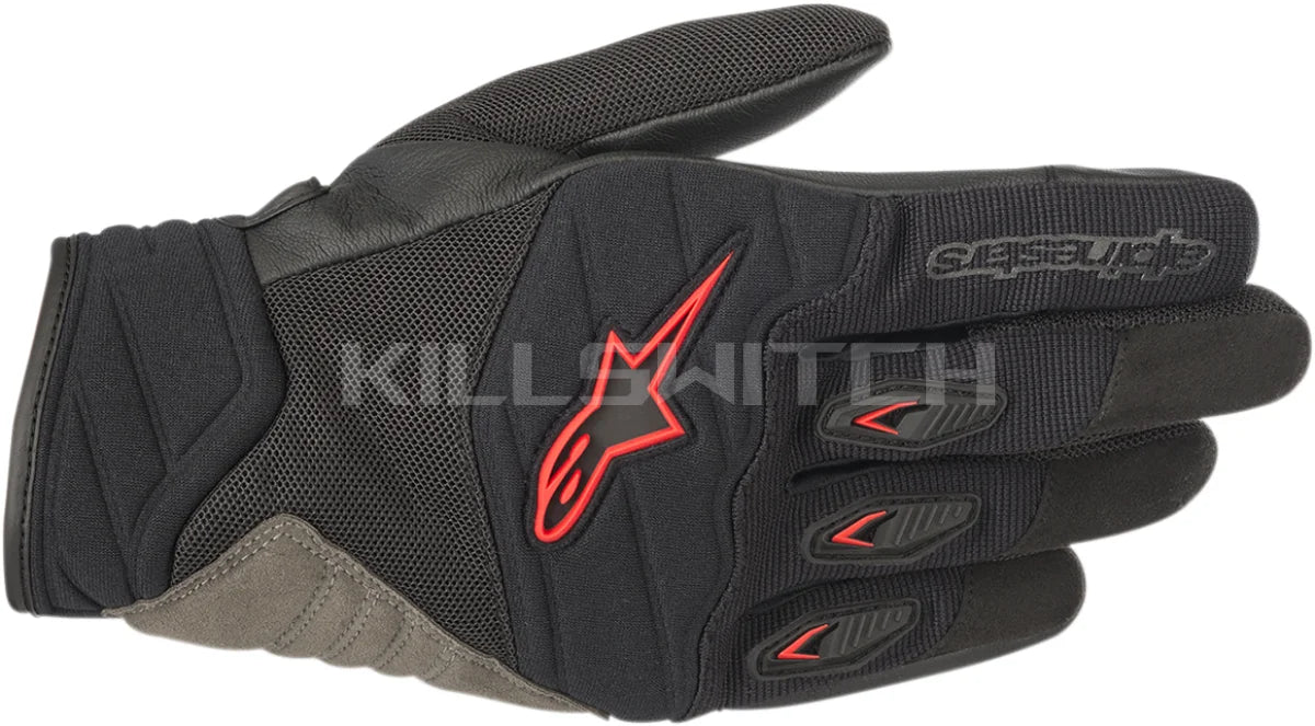 ALPINESTARS Shore Gloves - Black/Red - 2XL 3566318-13-2X - Gloves