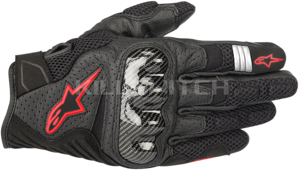 ALPINESTARS SMX-1 Air V2 Gloves - Black/Fluo Red - Medium 3570518-1030-M - Gloves