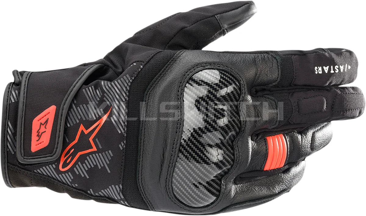 ALPINESTARS SMX Z Drystar® gloves - Black/Fluo Red - XL 3527421-1030-XL - Gloves