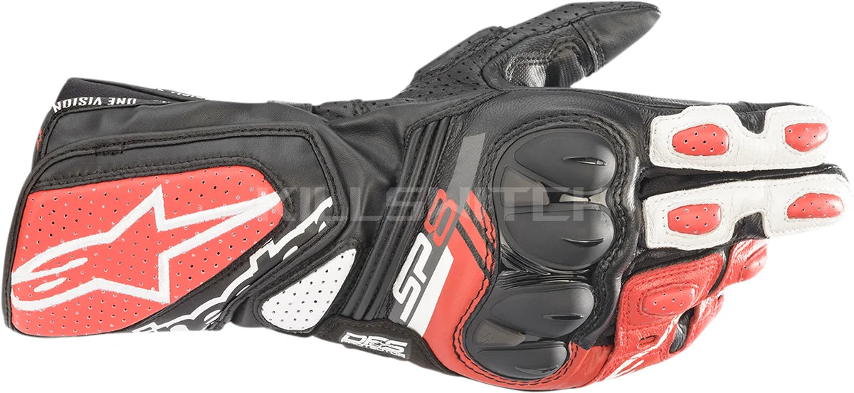 ALPINESTARS SP-8 V3 Gloves - Black/White/Bright Red - Large 3558321-1304-L - Gloves