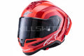 ALPINESTARS Supretech R10 Helmet - 22.06 - Arius - Gloss - Black/White/Double Red - Medium 8203926-1683-M - Helmets