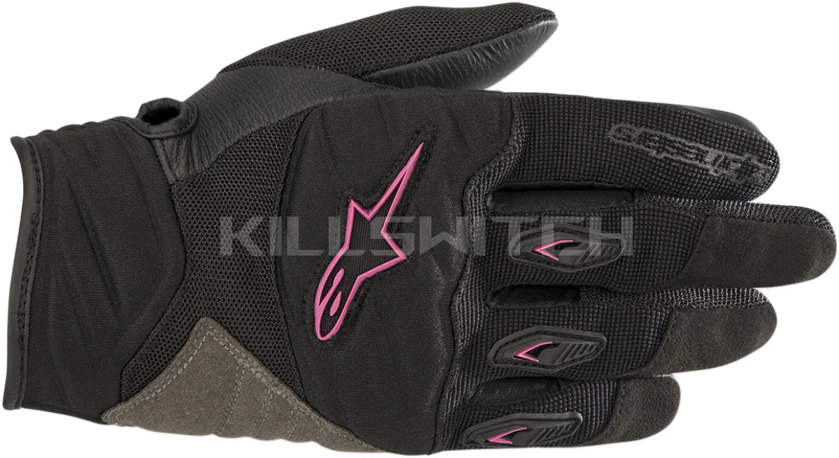 ALPINESTARS Women Stella Shore Gloves - Black/Fuchsia - Large 3516318-1039-L - Gloves