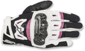 ALPINESTARS Women Stella SMX-2 Air Carbon V2 Gloves - Black/White/Fuchsia - Small 3517717-1239-S - Gloves