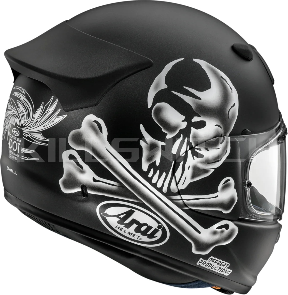 ARAI HELMETS ARAI HELMETS Contour-X Jolly Roger Helmet 2XL with Integrated Logo Duct and Aerodynamics