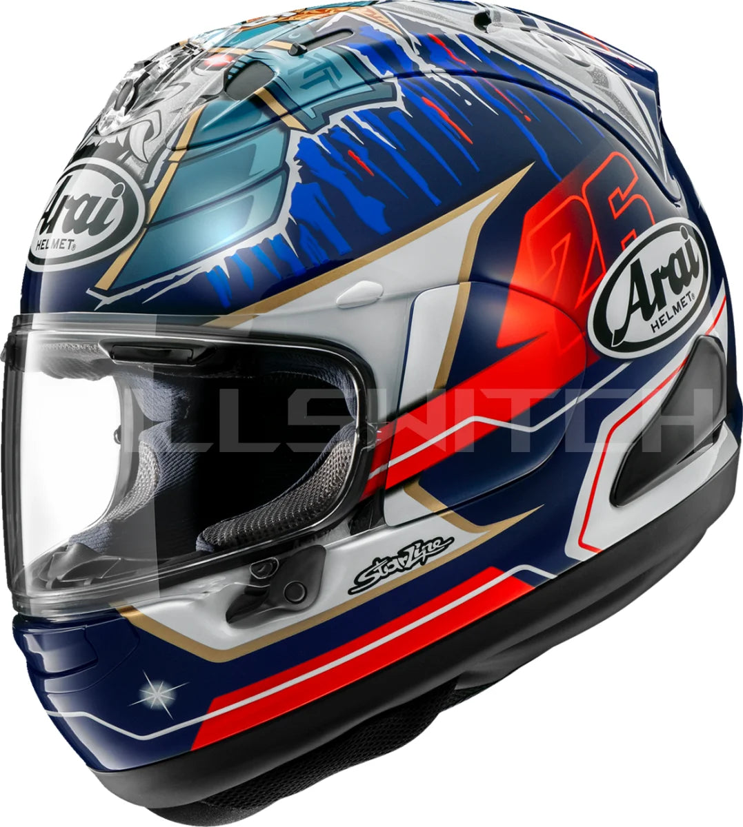 ARAI HELMETS ARAI Helmets Corsair-X Dani Samurai-3 Large with VAS Shield Mechanism and Advanced Safety Features