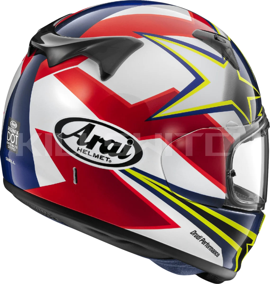 ARAI HELMETS Arai Helmets Regent-X Stars & Stripes Helmet – Medium Yellow Part 0101-17459