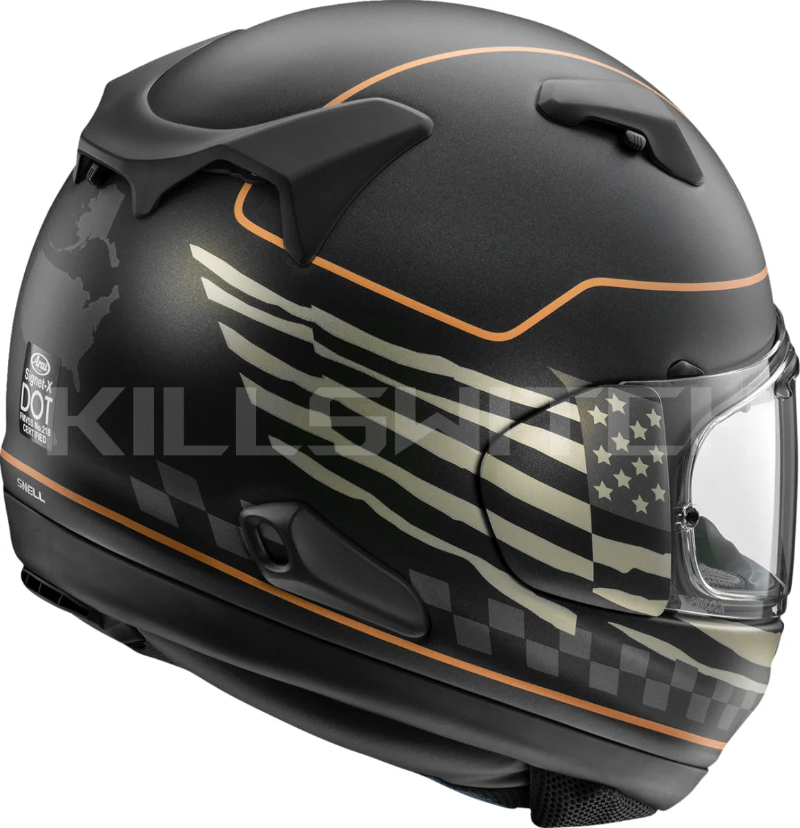 ARAI HELMETS Arai Helmets Signet-X US Flag Black Frost Large - Model 0101-18520