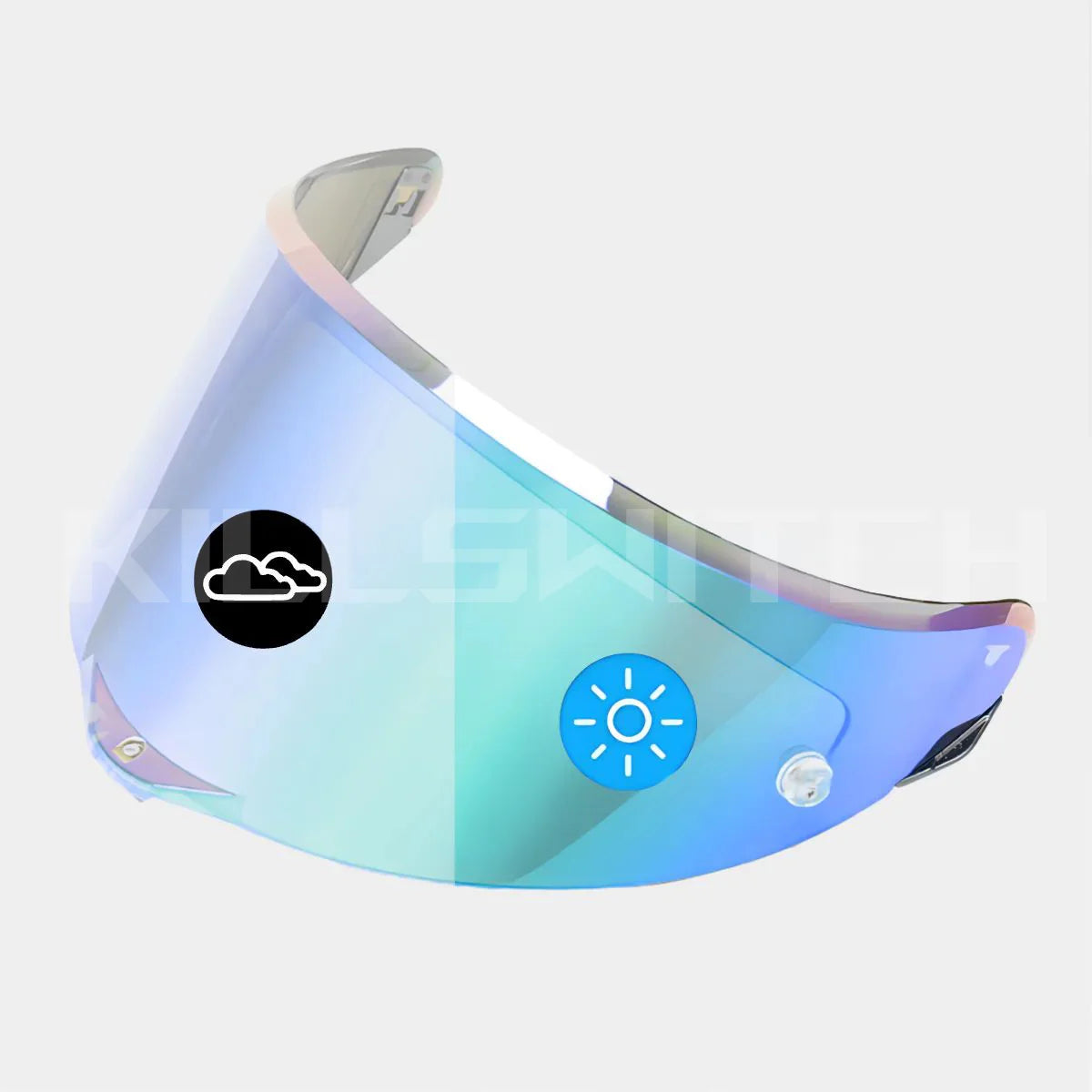 Blue Photochromic Visor for Pista