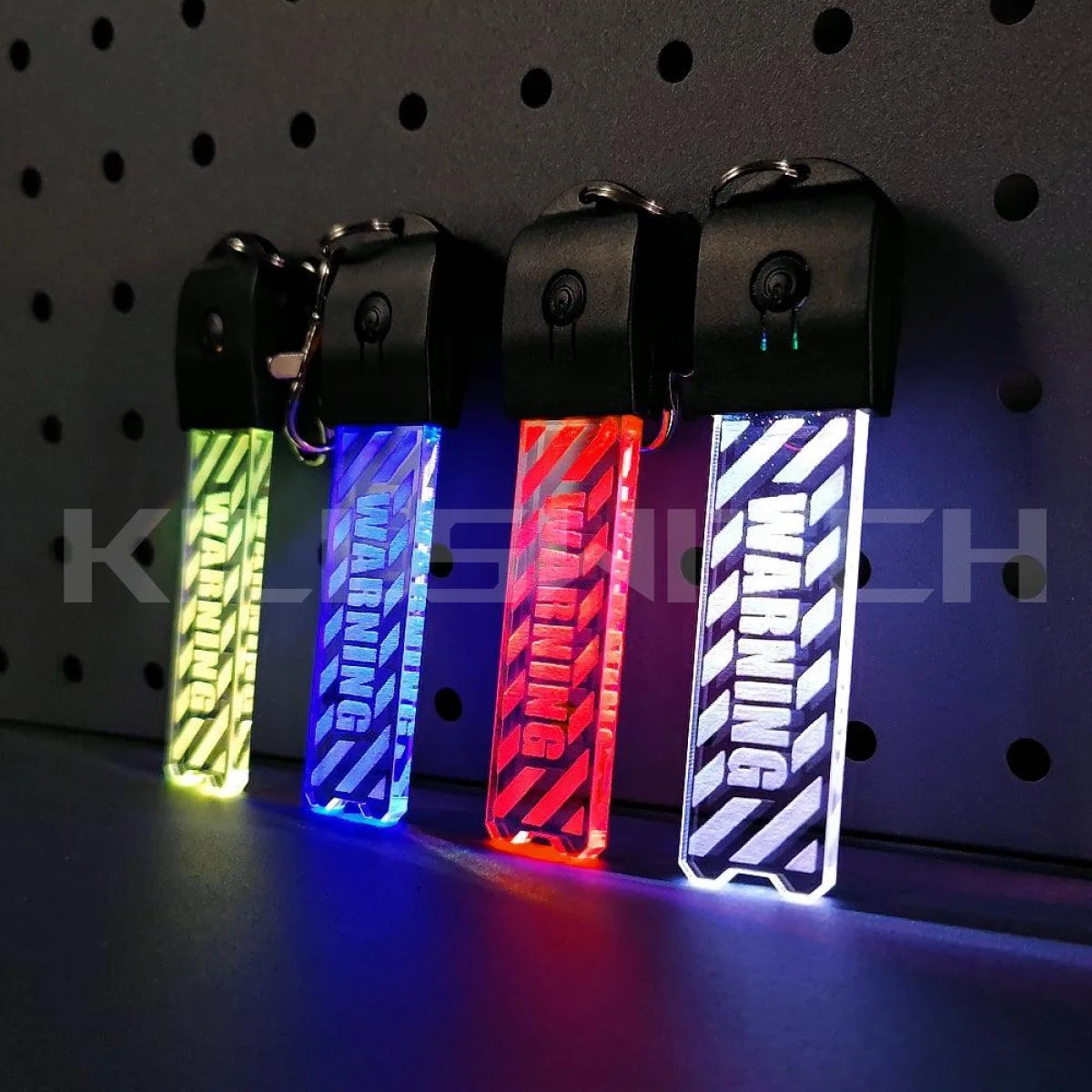 Cyberpunk LED Rechargeable Motorcycle Keychain - decor