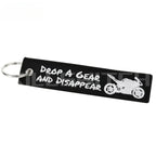 Drop A Gear And Disappear - Motorcycle Keychain - DROP A GEAR