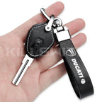 DUCATI Motorcycle Handmade Genuine Leather Key Case B - decor