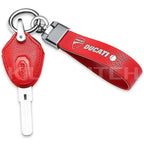 DUCATI Motorcycle Handmade Genuine Leather Key Case B - RED - decor