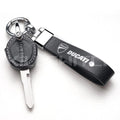 DUCATI Motorcycle Handmade Genuine Leather Key Case - BLACK - decor