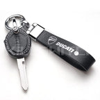 DUCATI Motorcycle Handmade Genuine Leather Key Case - BLACK - decor