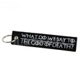 GOD OF DEATH - Motorcycle Keychain - WHAT DO WE SAY - Motorcycle Keychain